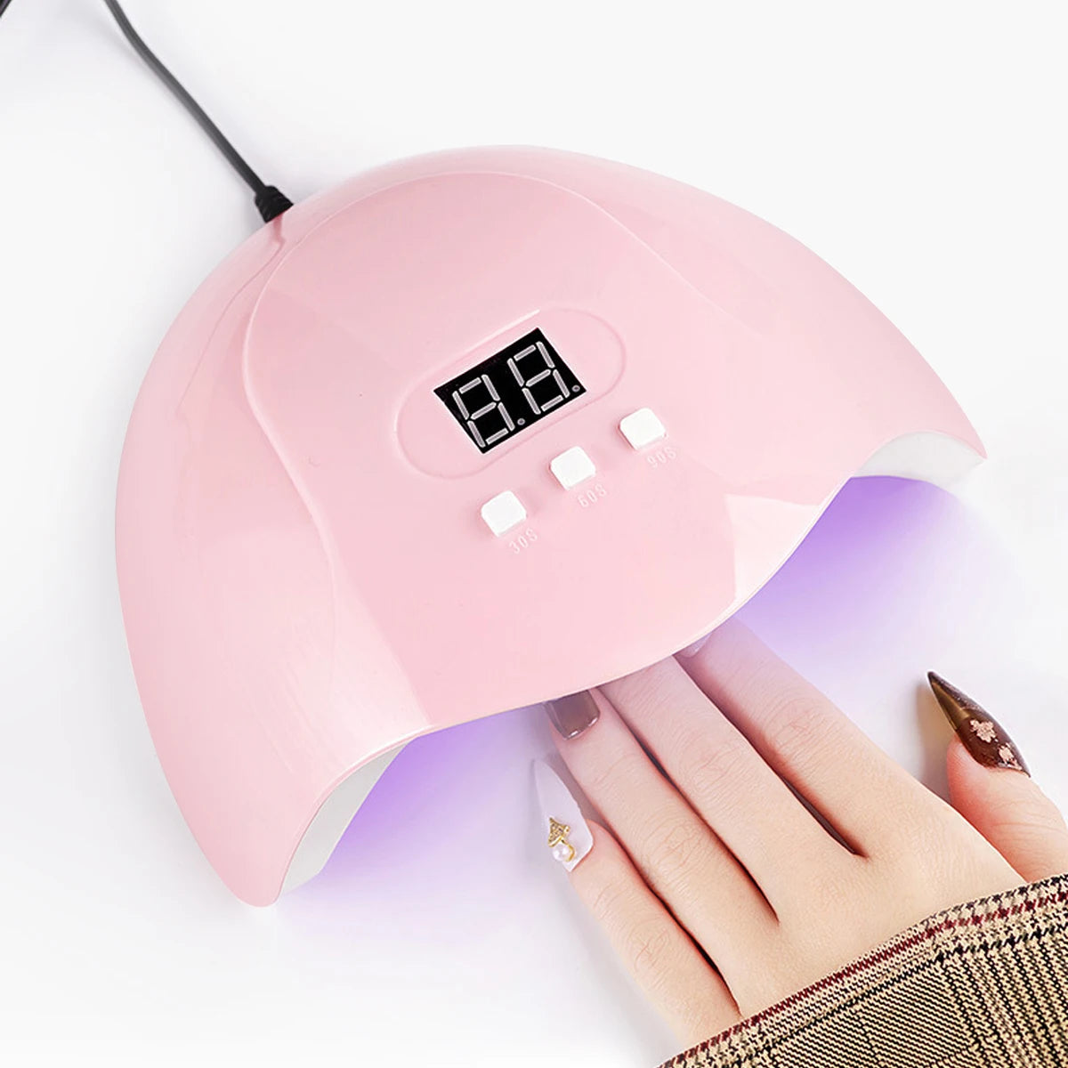 YIKOOLIN Professional Nail Art Kit With LED UV Nail Lamp Gel Curing Machine Electric Nail File Drill Manicure Tools Set