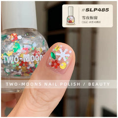 Two Moons 10ml Water-Based Peel Off Nail Glitter Nail Lacquer Quick Drying Nail Art All For Manicure Regular Nail Long Lasting