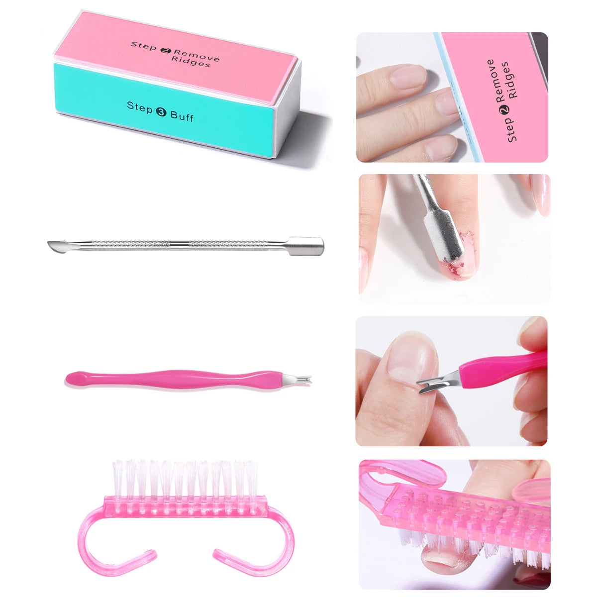 YIKOOLIN Professional Nail Art Kit With LED UV Nail Lamp Gel Curing Machine Electric Nail File Drill Manicure Tools Set