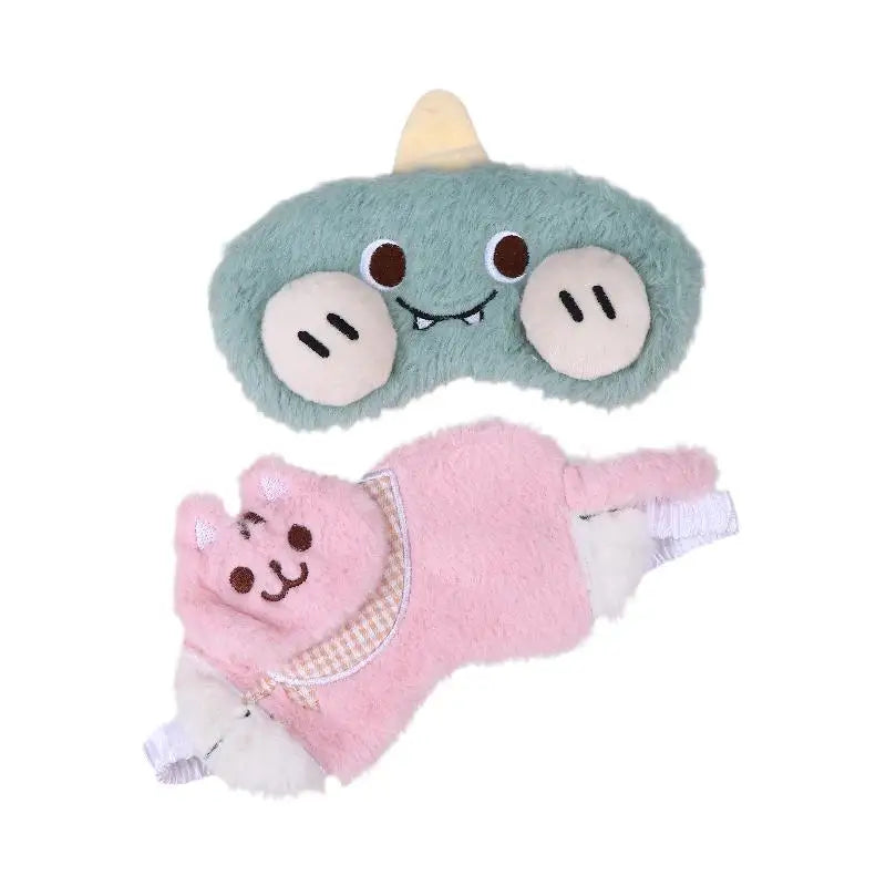Cute Cartoon Plush Sleep Eye Mask Light Blocking Sleeping Eye Cover Protective Eye Mask Comfortable Soft