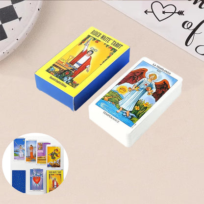 Classic The Rider Waite Tarots With Divination Personal Use Tarot Deck Full English Spanish Version Oracles Deck for Board Game