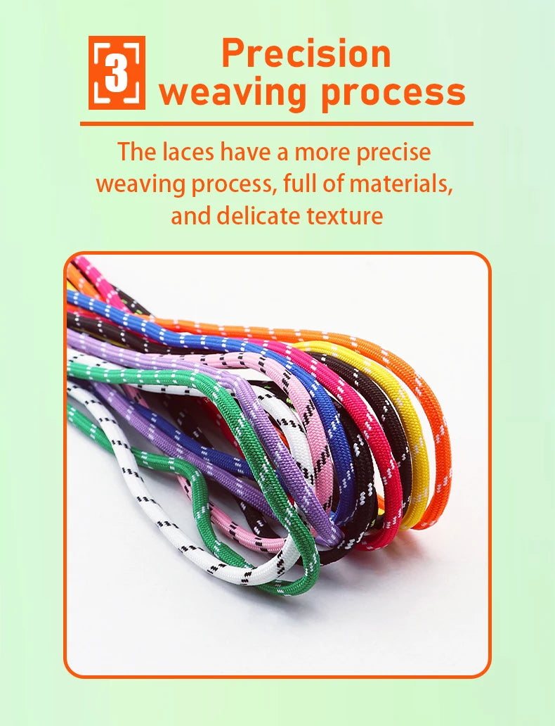5mm thick Round Shoelace Outdoor Sports Laces Sneaker basketball Shoe Laces length 100/120/140/160cm Shoe accessories 1Pair