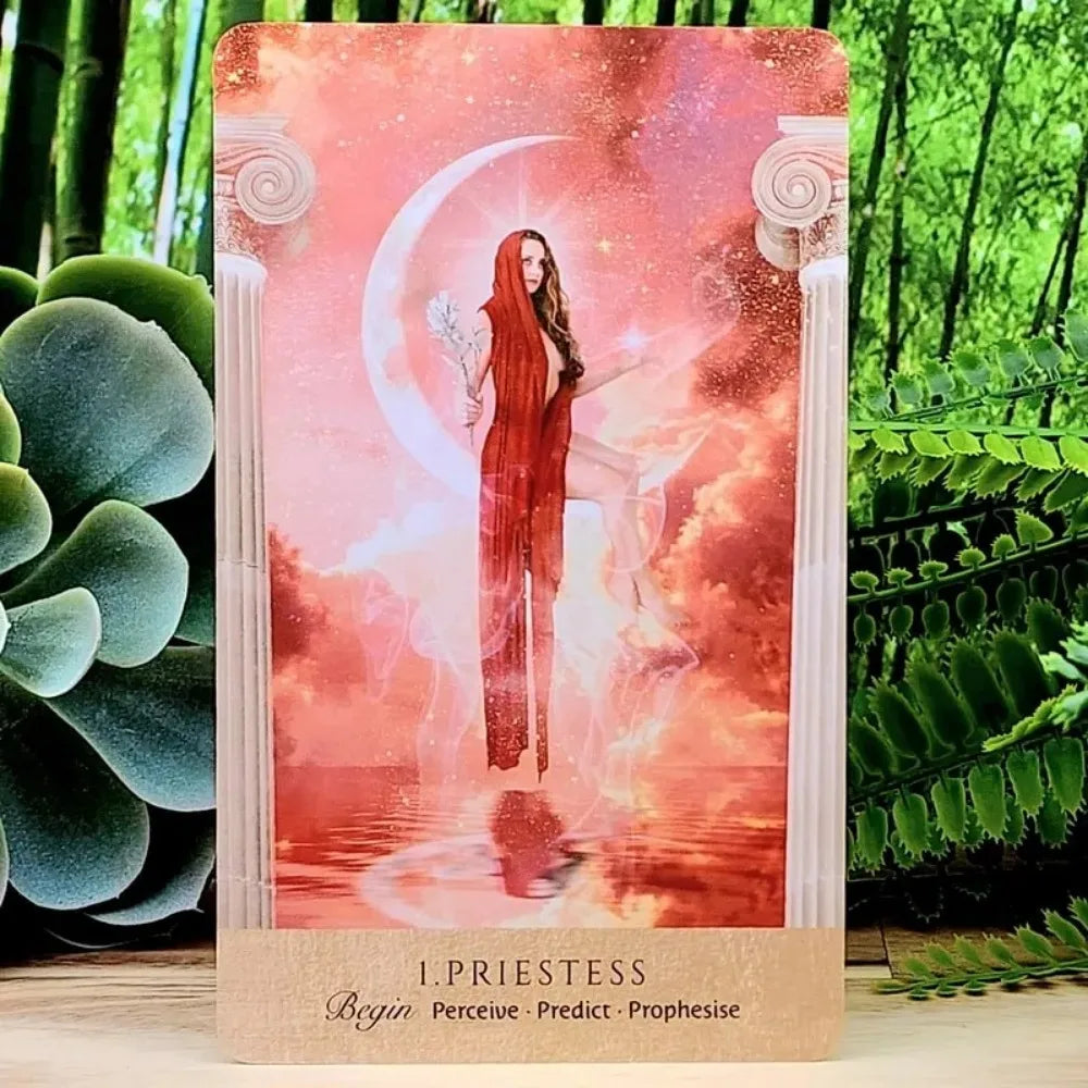 10.4*7.3cm Oracle of Delphi: Prophecies from the Eternal Priestess 44 Pcs Oracle Cards