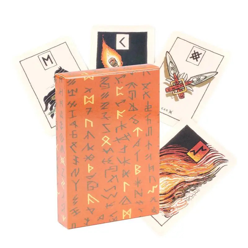 Rune Oracle Deck English Glyphs Oracle Card Colorful Deck Cards Family Party Game Funny Table Game Cute Oracle Cards