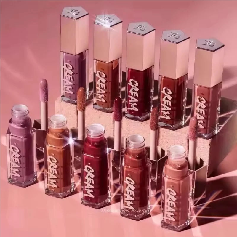 Fashion Fenty Beauty 9 Colors Lip Gloss Waterproof Liquid Lipstick Nude Pink Lips Tint Makeup Moisturizing Lip Glaze Cosmetics