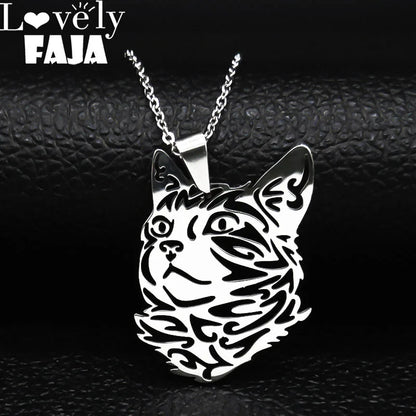 cat necklace kitten necklace silver cat pendant stainless steel necklace cat lover gift animal jewelry cute jewelry women's necklace pet lover gift feline jewelry cat pendant minimalist necklace Only Good Intentions 13