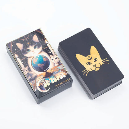 cat tarot cat tarot deck tarot cards 78 card tarot deck beginner tarot deck tarot reading fortune telling cards spiritual gifts witchy gifts mystical gifts cat lover gift divination tools oracle and tarot metaphysical shop tarot collector spirituality tar
