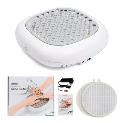130W Powerful Brushless Nail Dust Collector Super Suction Nail Dust Extractor Nail Art Manicure Fan Vacuum Cleaner With 2 Filter