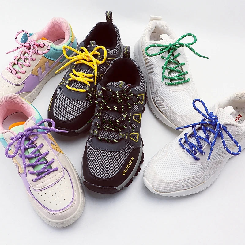 5mm thick Round Shoelace Outdoor Sports Laces Sneaker basketball Shoe Laces length 100/120/140/160cm Shoe accessories 1Pair