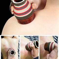 Hand Holding Moxibustion Scraping Pot High Quality Ceramic Material Moxa Stick Burner Cup Warm Compress Acupunture Therapy