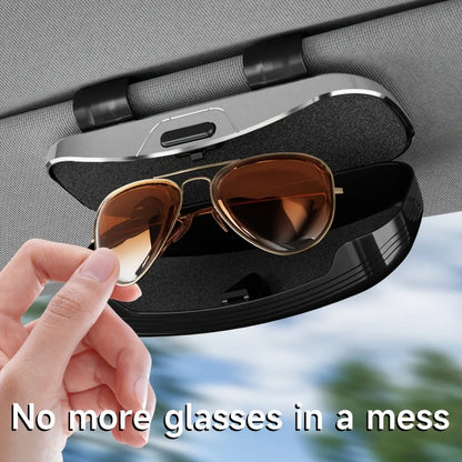 Car Sun Visor Glasses Storage Box One-Hand Operation Anti-Scratch Sunglasses Holder Eyeglass Case Sun Visor Car Lenses Holder
