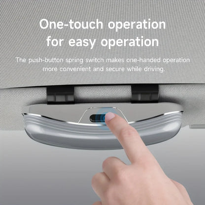 Car Sun Visor Glasses Storage Box One-Hand Operation Anti-Scratch Sunglasses Holder Eyeglass Case Sun Visor Car Lenses Holder