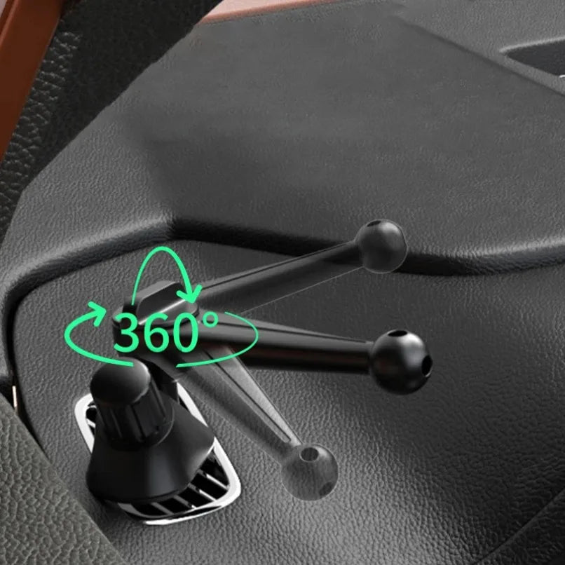 Car Phone Holder Mount Base 17mm Ball Head Air Vent Clip Adjustable Extension Arm For Dashboard Windshield Compatible All Phones