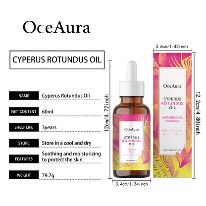 Cyperus Rotundus Oil Body Hair Remover Armpit Leg Arm Reduces Hair Growth Moisturizes Gentle Care Essential Oil for Smooth Skin