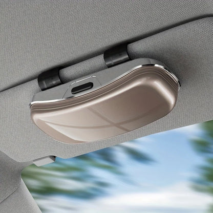 Car Sun Visor Glasses Storage Box One-Hand Operation Anti-Scratch Sunglasses Holder Eyeglass Case Sun Visor Car Lenses Holder