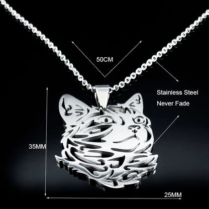 cat necklace kitten necklace silver cat pendant stainless steel necklace cat lover gift animal jewelry cute jewelry women's necklace pet lover gift feline jewelry cat pendant minimalist necklace Only Good Intentions 13