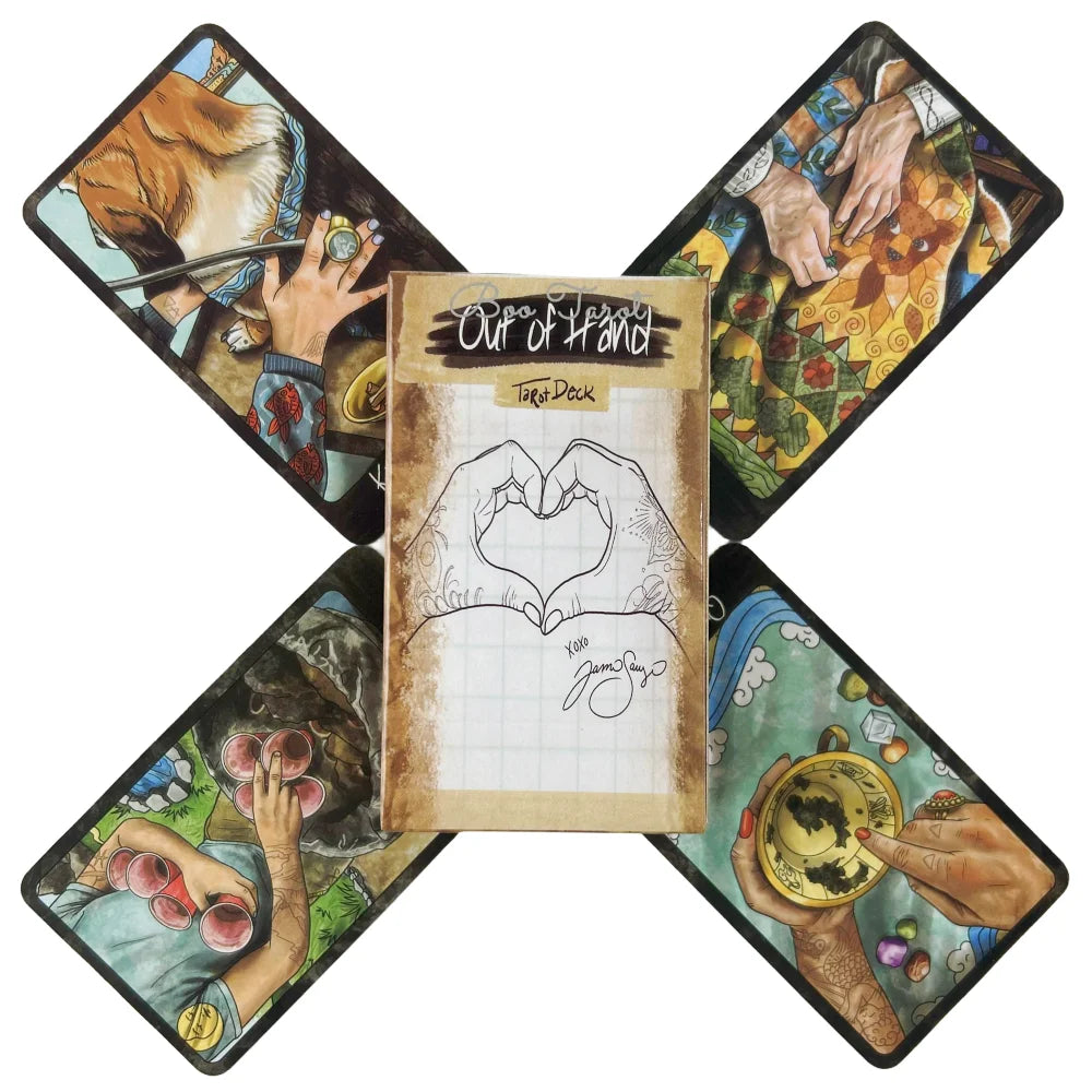 Out Of Hand Tarot Deck A 78 Tarot cards Art Unique Divination Board Games Taro Playing Full English Mysterious