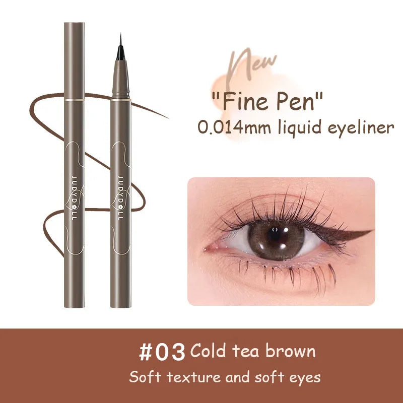 Judydoll New Black Liquid Eyeliner Pencil Waterproof 24 Hours Long Lasting Eye Makeup Smooth Superfine Eye Liner Pen