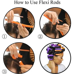 New 10Pcs Flexible Hair Curling Rod Hair Curler Makers Soft Foam Bendy Twist Curls Flexi Roller Hair Roller No Heat Styling Tool