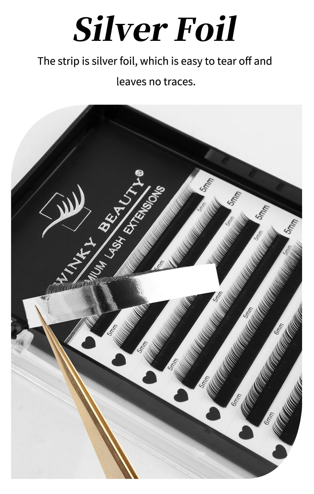 winky beauty Mink Individual Bottom Eyelash Extension B/C Curl 5-7Mix Professional Under Lash Make up Natural False Lashes