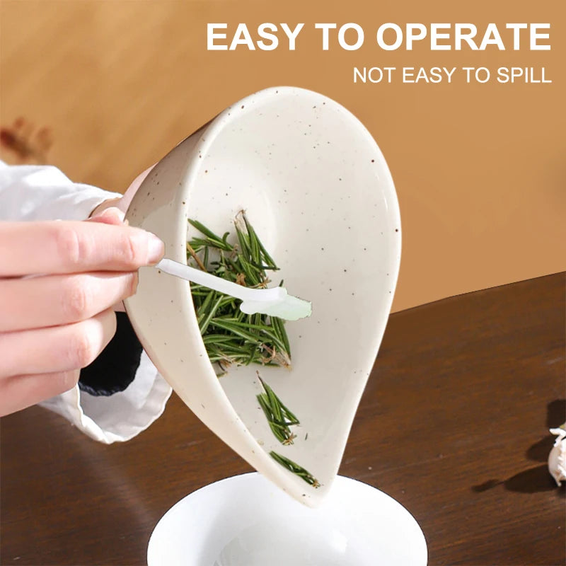 Herb Stripper Bowl, Risen Herb Peeling Bowl, Kitchen Herbs Leaf Stripping Tool, Herb Peeler For Kale, Thyme, Basil