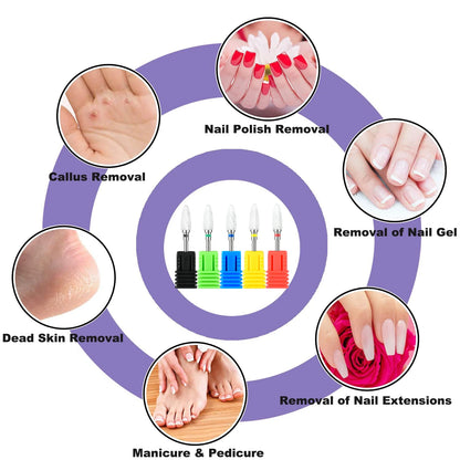 Professional Ceramic Nail Drill Bits Rotate Electric Polishing Milling Cutter Gel Polish Remover Manicure Machine Accessories