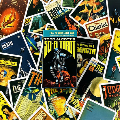 Todd Alcott's Sci-Fi Tarot Cards A 78 Science-Fiction-themed Tarot Deck English Versions Divination Deck Board Playing Game