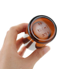 12pcs 5ml/10ml/15ml/20ml/30ml/50ml/100ml Amber Essential Oil Glass Bottle Refillable Dropper Bottles Containers With Black Cap