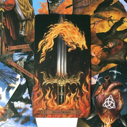 78 Cards for Beginners & Professionals – Divination Tool for Daily Guidance Modern Spellcaster’s Tarot Deck, 11.5*6.3cm
