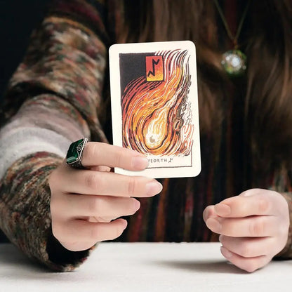 Rune Oracle Deck English Glyphs Oracle Card Colorful Deck Cards Family Party Game Funny Table Game Cute Oracle Cards