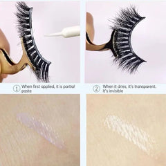 Waterproof Eyelash Glue for Strong Hold, Professional Quick-Drying Transparent Glue, Hypoallergenic and Long-Lasting, Suitable for Sensitive Eyes