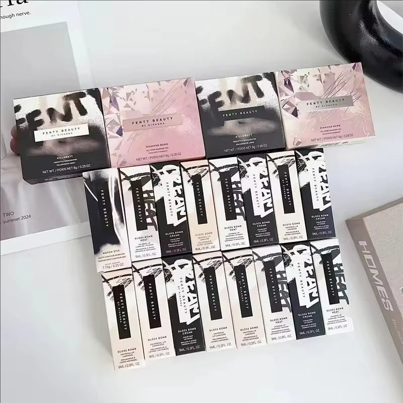 Fashion Fenty Beauty 9 Colors Lip Gloss Waterproof Liquid Lipstick Nude Pink Lips Tint Makeup Moisturizing Lip Glaze Cosmetics