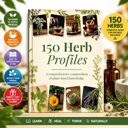Herbal Medicine Book 150 Herb Profiles Natural Remedies Guide Medicinal Plants Encyclopedia Home Healing Reference Book