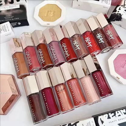 Fashion Fenty Beauty 9 Colors Lip Gloss Waterproof Liquid Lipstick Nude Pink Lips Tint Makeup Moisturizing Lip Glaze Cosmetics