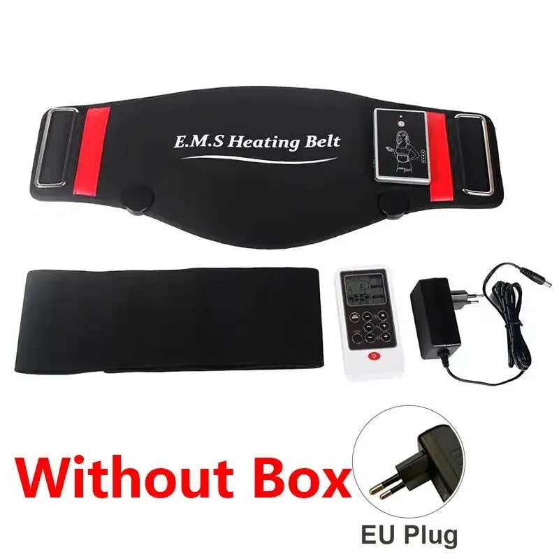 EMS Abdominal Toning Belt Electric Muscle Stimulation Muscle Toner Portable Fitness Massager Waist Trainer Body Slimming Shaping