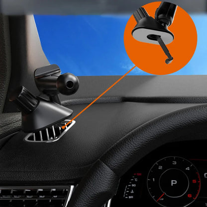 Car Phone Holder Mount Base 17mm Ball Head Air Vent Clip Adjustable Extension Arm For Dashboard Windshield Compatible All Phones
