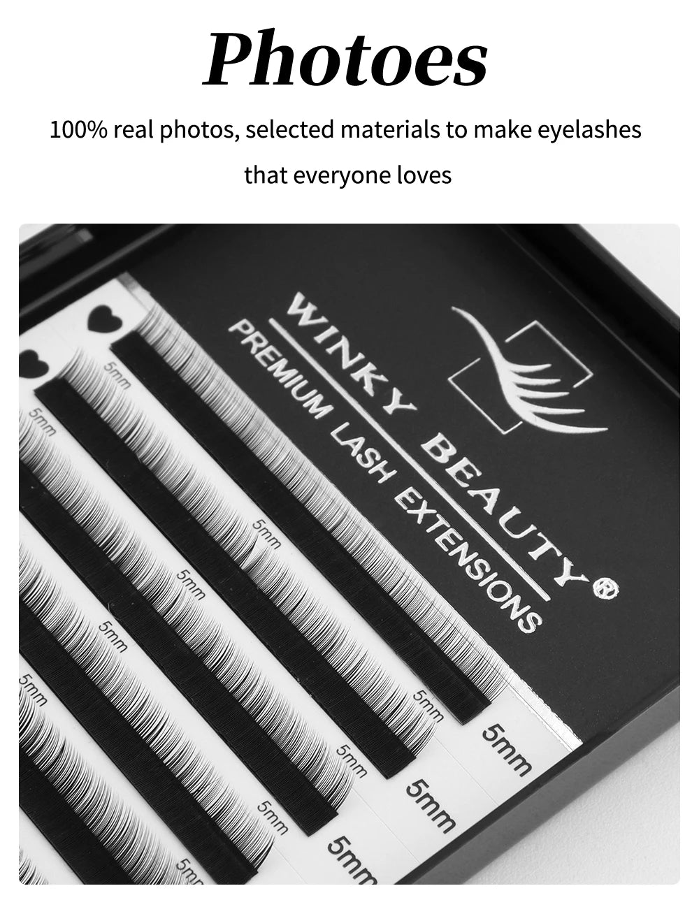 winky beauty Mink Individual Bottom Eyelash Extension B/C Curl 5-7Mix Professional Under Lash Make up Natural False Lashes