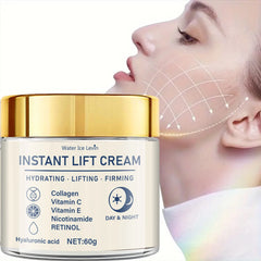 Facial Firming and Lifting Cream - Rich in Hyaluronic Acid and Retinol, Tightens and Lifts the Skin, Moisturizes the Skin, Suitable for All Skin Types, Daily Skincare Product