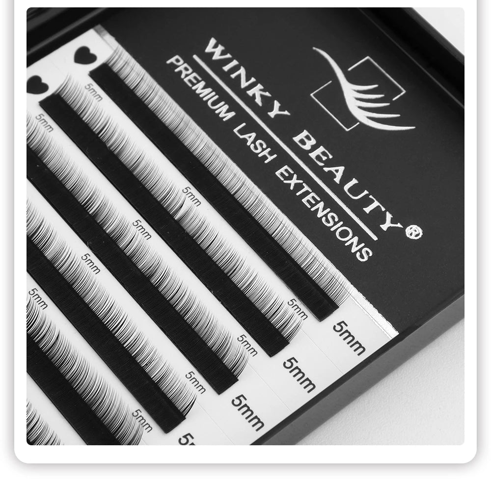 winky beauty Mink Individual Bottom Eyelash Extension B/C Curl 5-7Mix Professional Under Lash Make up Natural False Lashes