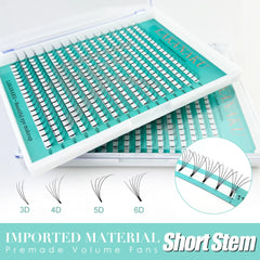 LAKANAKU 320Fans Premade Volume Fans Imported material Fluffy Lashes Premade Eyelashes Extension All Size Fans