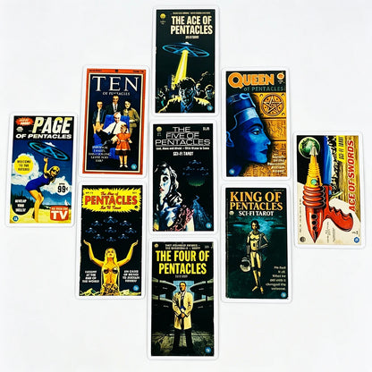Todd Alcott's Sci-Fi Tarot Cards A 78 Science-Fiction-themed Tarot Deck English Versions Divination Deck Board Playing Game