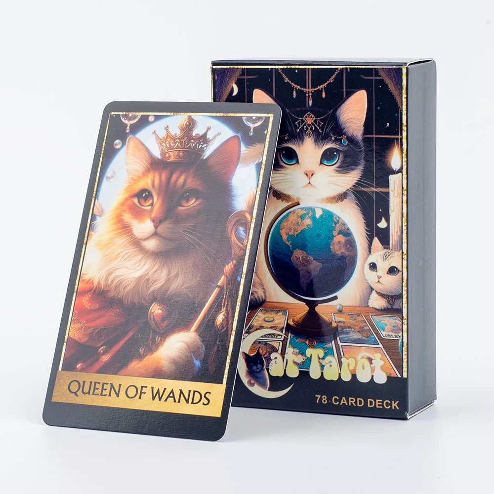 cat tarot cat tarot deck tarot cards 78 card tarot deck beginner tarot deck tarot reading fortune telling cards spiritual gifts witchy gifts mystical gifts cat lover gift divination tools oracle and tarot metaphysical shop tarot collector spirituality tar