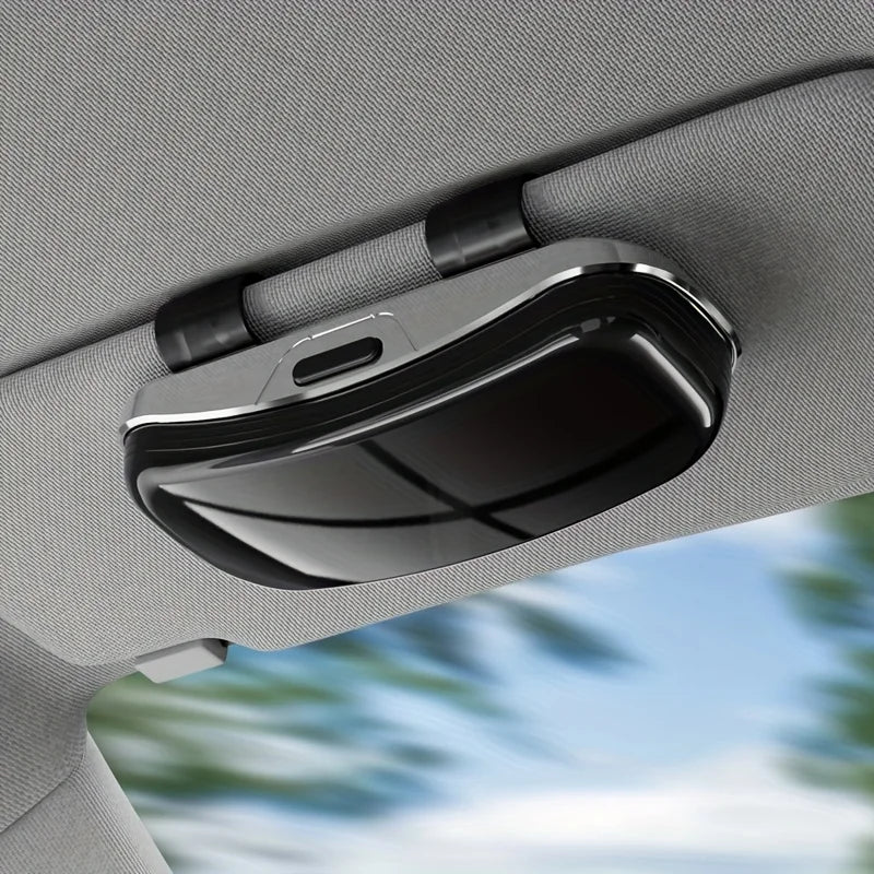 Car Sun Visor Glasses Storage Box One-Hand Operation Anti-Scratch Sunglasses Holder Eyeglass Case Sun Visor Car Lenses Holder