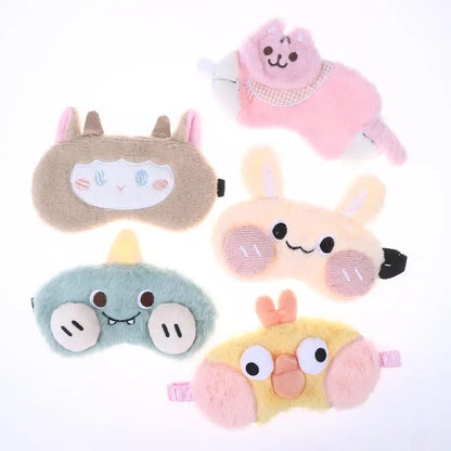 Cute Cartoon Plush Sleep Eye Mask Light Blocking Sleeping Eye Cover Protective Eye Mask Comfortable Soft