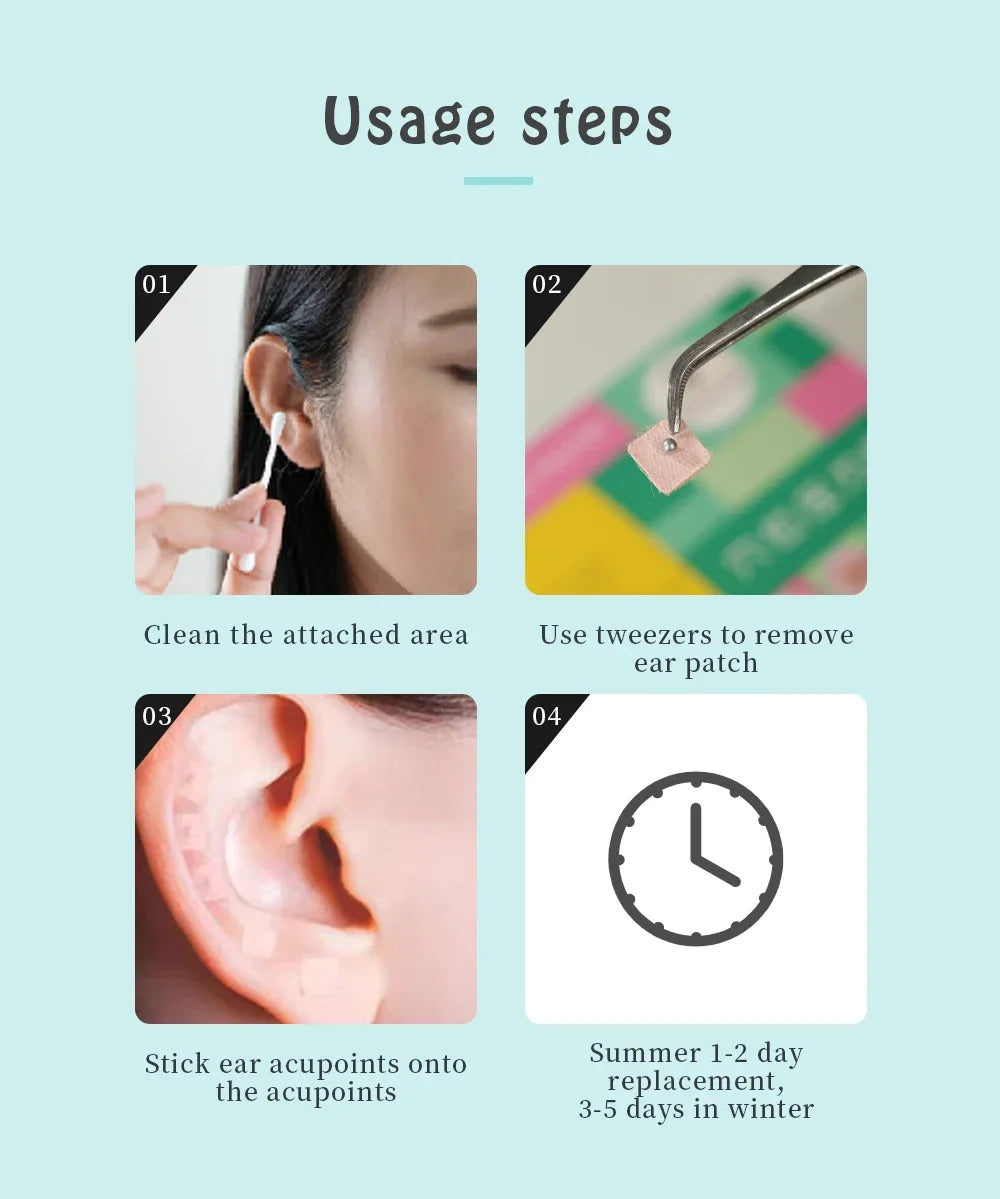 600 Pieces/box Needle Ear Stickers Gold Silver Color Magnetic Therapy Ear Seeds Stickers Patch Care Massage Therapy Needles