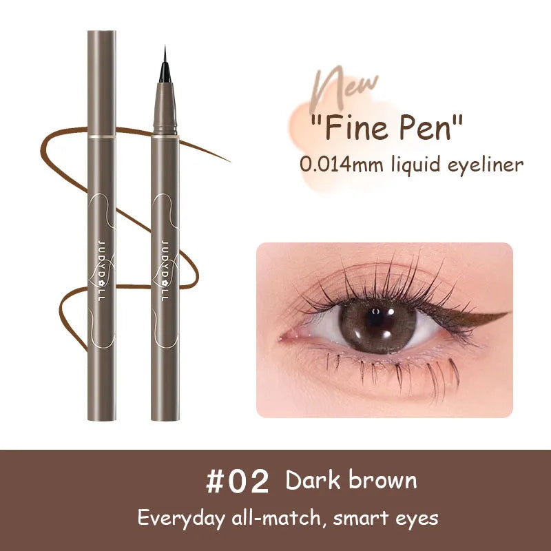 Judydoll New Black Liquid Eyeliner Pencil Waterproof 24 Hours Long Lasting Eye Makeup Smooth Superfine Eye Liner Pen