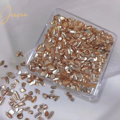 Natural Abalone Sea Shell Stone Nail Art Decoration Aurora 3D Irregular Slice Fragments Flakes For Nail Tip Beauty Nails Charms