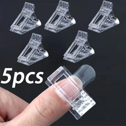 100/120Pcs/Box Stiletto Clear Dual System Nails Forms False Tips Quick Building Gel Mold Full Cover Nail Extension Forms Tools