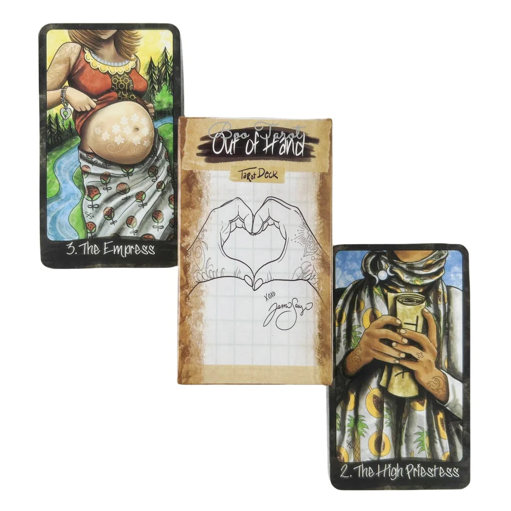 Out Of Hand Tarot Deck A 78 Tarot cards Art Unique Divination Board Games Taro Playing Full English Mysterious