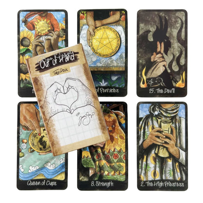 Out Of Hand Tarot Deck A 78 Tarot cards Art Unique Divination Board Games Taro Playing Full English Mysterious